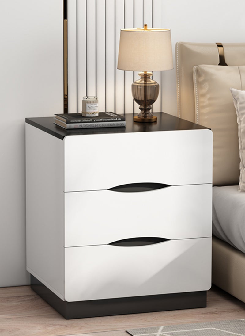 Sharpdo Simple Modern Bedroom Small Bedside Table with 3 Drawers for Storage  - Image 3