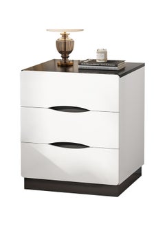 Simple Modern Bedroom Small Bedside Table with 3 Drawers for Storage