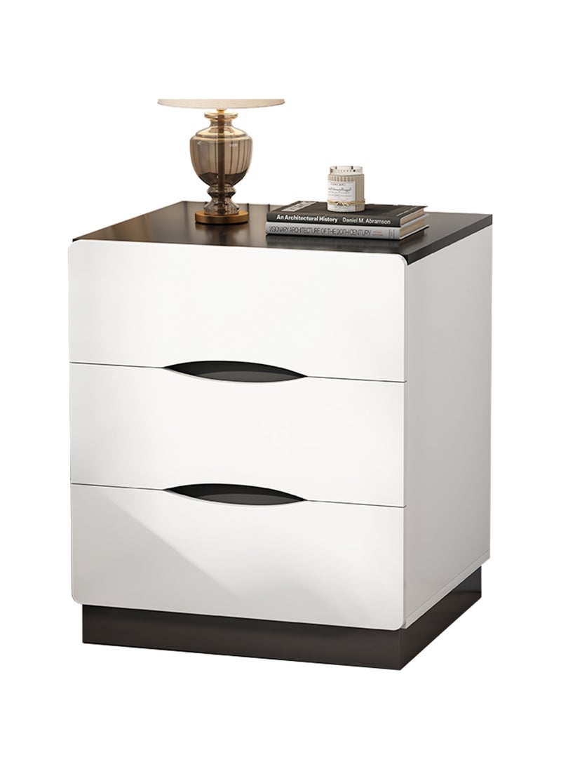 Sharpdo Simple Modern Bedroom Small Bedside Table with 3 Drawers for Storage  - Image 1