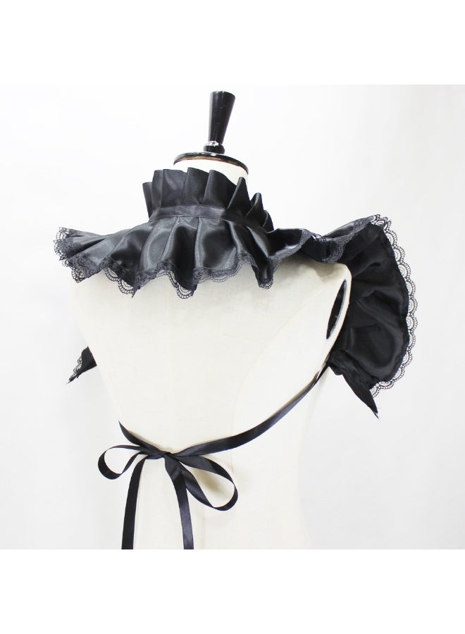 Vintage Victorian Ruffled Shrug Shawl Bolero Collar Costume Accessories - Image 3