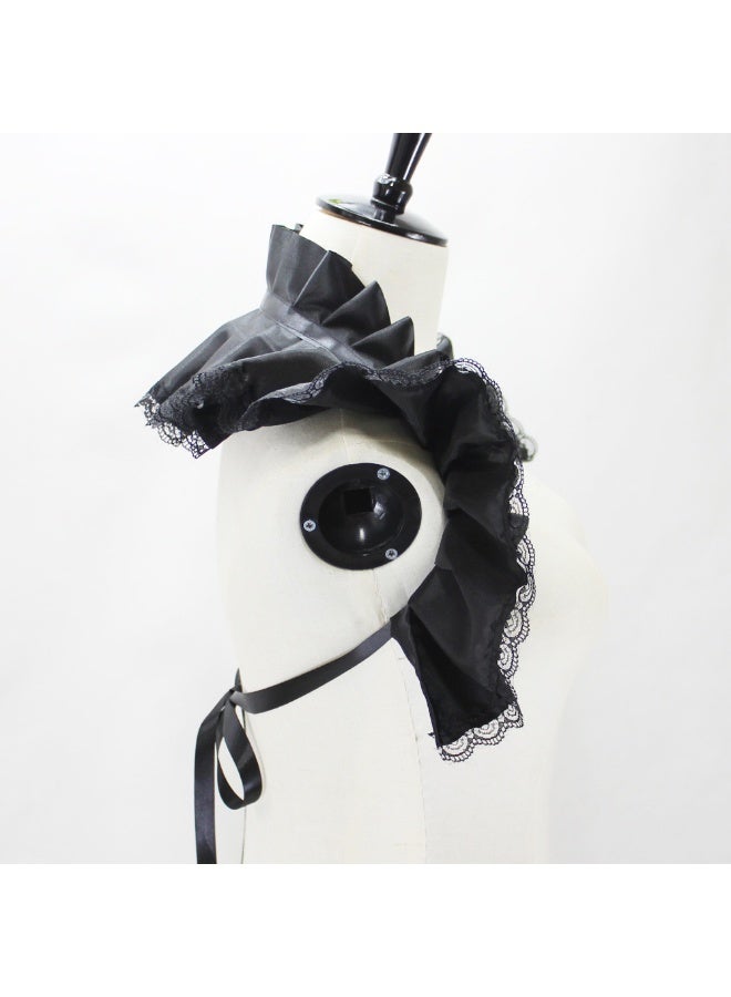 Vintage Victorian Ruffled Shrug Shawl Bolero Collar Costume Accessories - Image 2