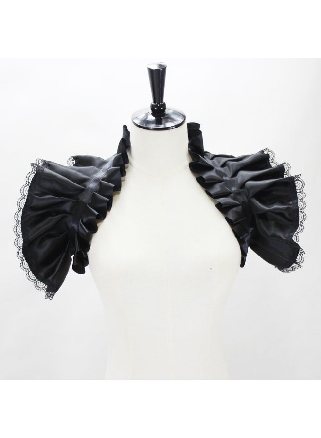 Vintage Victorian Ruffled Shrug Shawl Bolero Collar Costume Accessories - Image 5