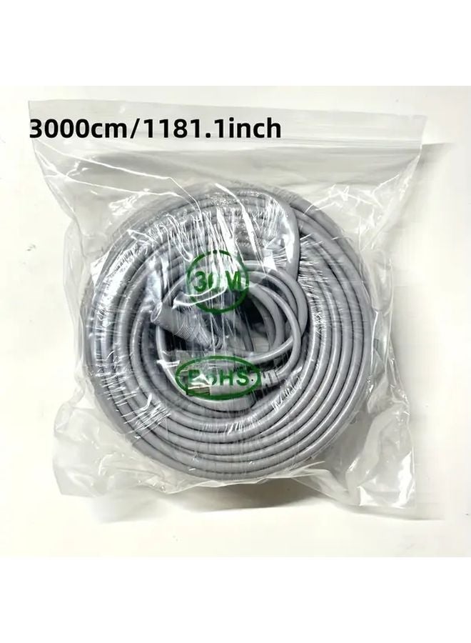 5 م 19685 بوصة شبكة الطاقة عبر إيثرنت كابل آر جاي 45 تيار مستمر كاميرا سي سي تي في - Image 3