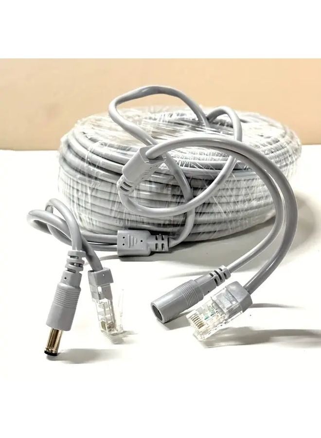 5 م 19685 بوصة شبكة الطاقة عبر إيثرنت كابل آر جاي 45 تيار مستمر كاميرا سي سي تي في - Image 2