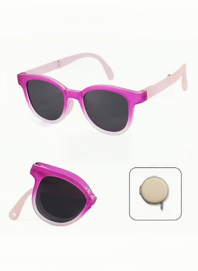 Kids‘ Foldable Sunglasses with UV400 Protection - Flexible TR90 Frame, Ultra Lightweight & Safe, Includes Storage Case - Image 2