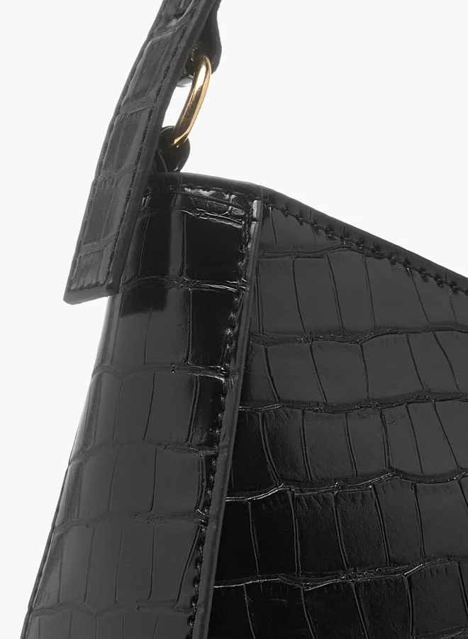 فلورا بيلا من شو إكسبرس Women Textured Shoulder Bag with Detachable Strap and Zip Closure