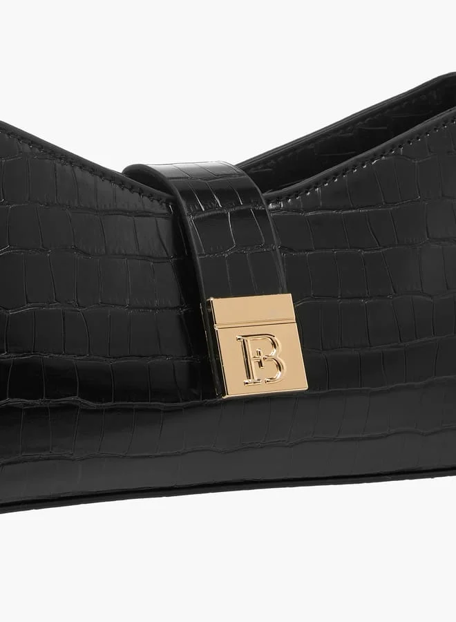 فلورا بيلا من شو إكسبرس Women Textured Shoulder Bag with Detachable Strap and Zip Closure
