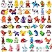 Hollowfly 50 Pcs Assorted Animals Wind up Toys Flipping Walking Jumping Swimming Clockwork Toy for Birthday Party Favors Classroom Prizes Treasure Box Goodie Bags Piata Filler - Image 2