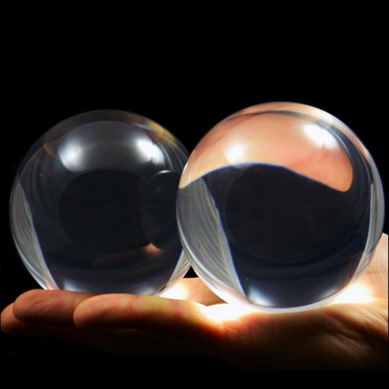 DSJUGGLING 2 pcs of 50mm Clear Acrylic Contact Juggling Ball Kits for Practice Juggling or Finger Strength Training - Image 1