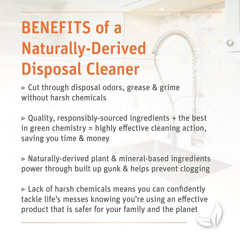 Grab Green Garbage Disposal Freshener and Cleaner Pods, 48 Count, Tangerine Lemongrass Scent, Plant and Mineral Based, Removes Odors, Loosens Grime, Prevents Clogging - Image 4