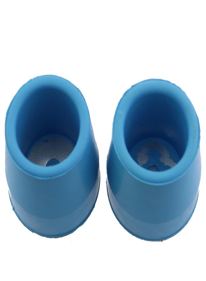 Caishun 1 Set of 4 Blue Heavy Duty Rubber Replacement Tip 1-1/8 Inch Walker Tip for Walkers Commode Chair Shower Chair - Image 3