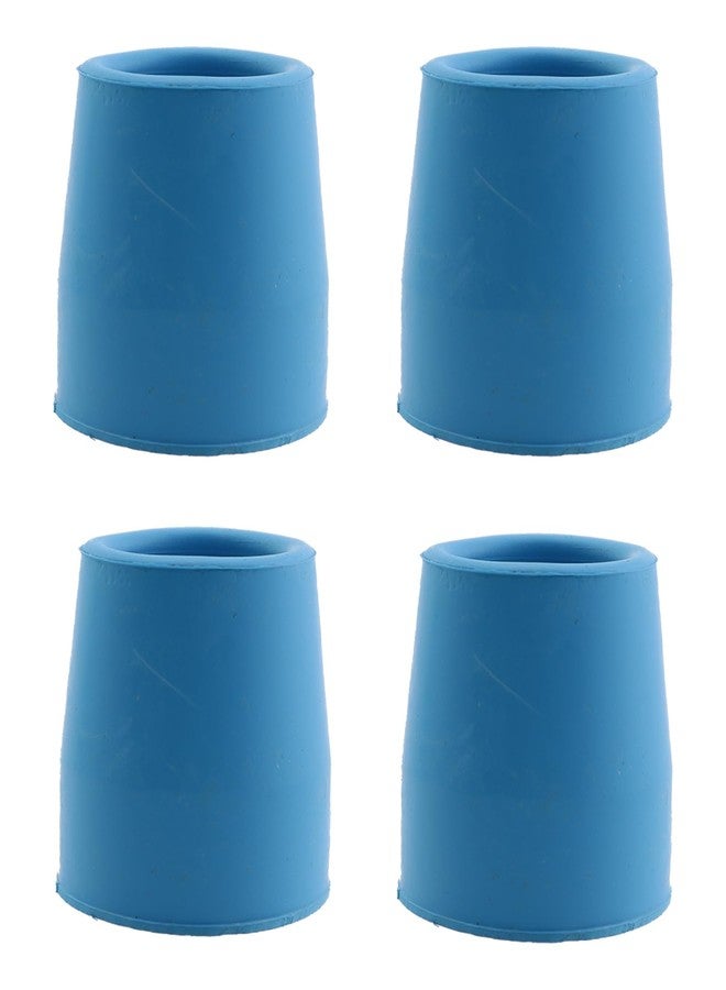 Caishun 1 Set of 4 Blue Heavy Duty Rubber Replacement Tip 1-1/8 Inch Walker Tip for Walkers Commode Chair Shower Chair - Image 1