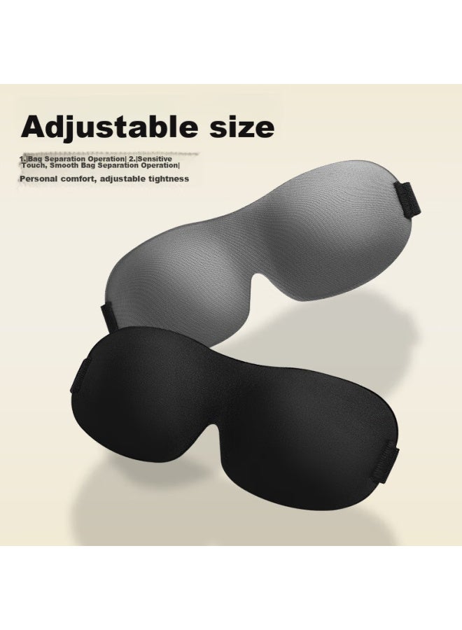 Forty thousand kilometers 40,000 Kilometers Sleep Mask Light-blocking Sleep Aid Breathable 3d Eye Mask For Men And Women Sw Black  - Image 4