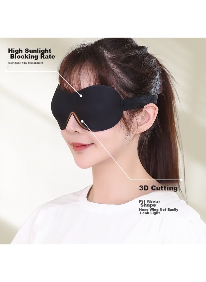 Forty thousand kilometers 40,000 Kilometers Sleep Mask Light-blocking Sleep Aid Breathable 3d Eye Mask For Men And Women Sw Black  - Image 1