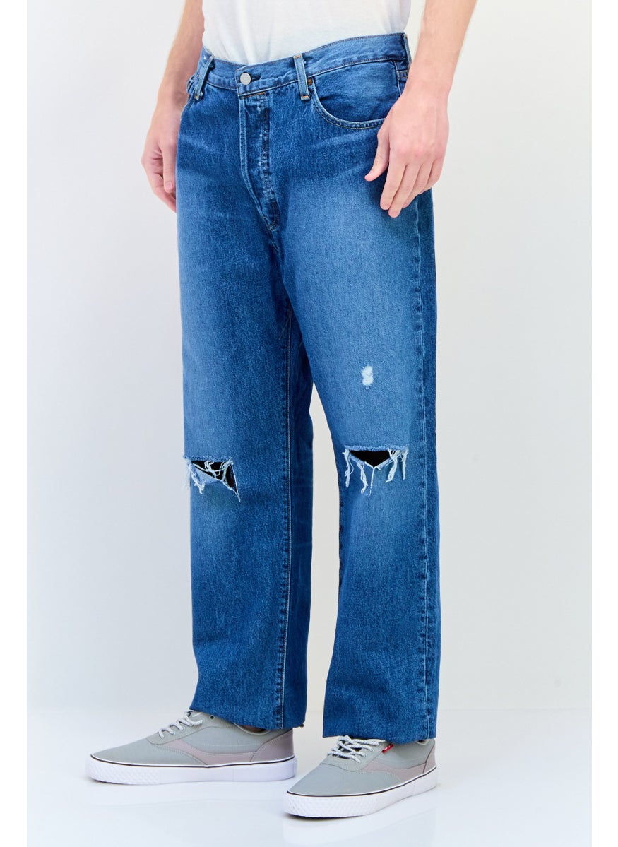 Levi's Men Regular Fit Washed Non Stretch Denim Jean, Blue  - Image 2