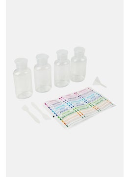 Miamica 4 Pieces Travel Bottles And Toiletry Bag Kit, Transparent  - Image 3