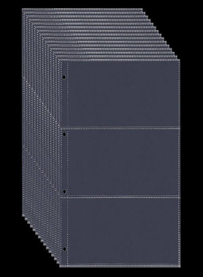 MUDOR 60 Pockets Currency Storage Pages with PP Material, PVC and Acid Free, 3-Pocket Page Bill Holders Refill Sheets for Collectors, 4 Holes Fillers Sleeves - Image 1