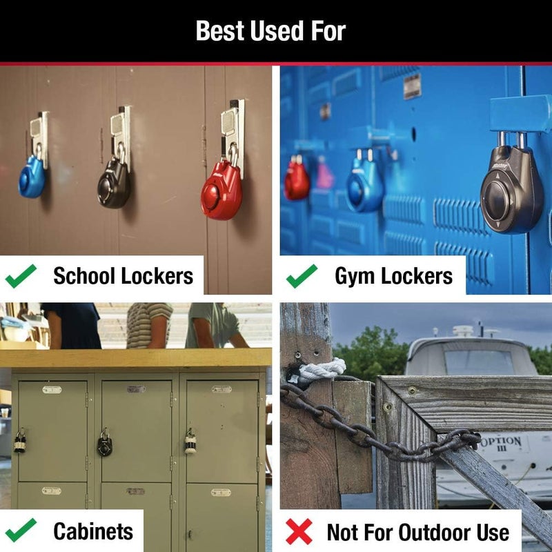 Master Lock Directional Combination Lock - Customizable Lock for Gym and School Lockers, Model 1500iD - Image 3