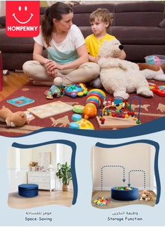 Hompenny Hompenny Multifunctional Children's Toy, Children's Creative Activity Center, Can Be Used as Game Sofa, Storage Box, Table & Chairs, Suitable for 1-12 Years, Green  - Image 5