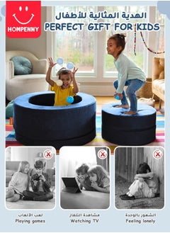 Hompenny Hompenny Multifunctional Children's Toy, Children's Creative Activity Center, Can Be Used as Game Sofa, Storage Box, Table & Chairs, Suitable for 1-12 Years, Green  - Image 4