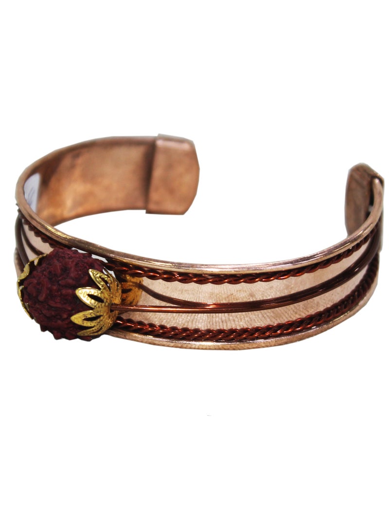Pure Copper Rudraksha bracelet | Elevate your style and spirituality -01 - Image 1