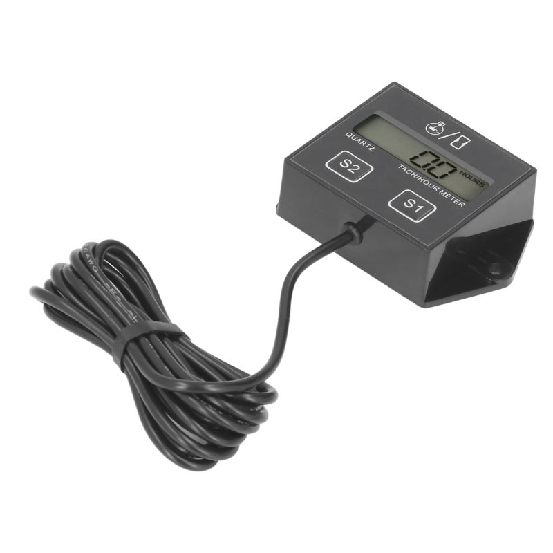 عداد ساعات دوران المحرك بشاشة LCD بتصميم حثي - مقياس سرعة الدوران ومؤقت - عداد ساعات عمل المحرك بشاشة LED لمحركات البنزين - Image 4