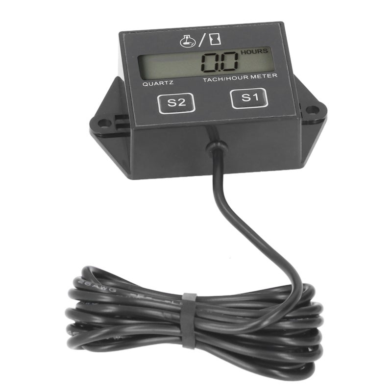 عداد ساعات دوران المحرك بشاشة LCD بتصميم حثي - مقياس سرعة الدوران ومؤقت - عداد ساعات عمل المحرك بشاشة LED لمحركات البنزين - Image 3