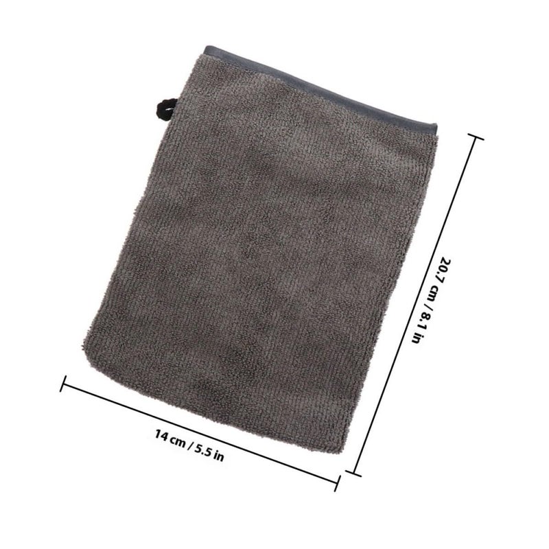 4 Gray Black Makeup Remover Mitts Portable Facial Cleaning Gloves Soft Microfiber Reusable Household Face Towels For Sensitive Skin Daily Skincare - Image 3