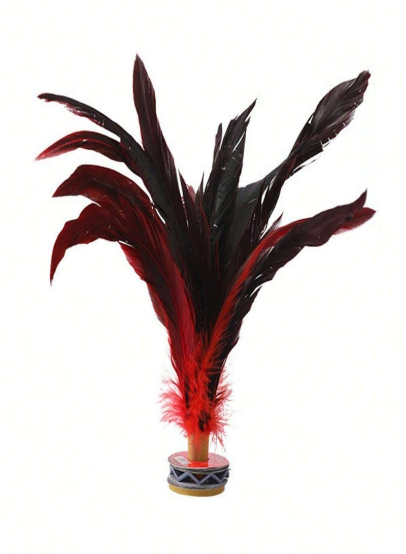 Generic Shuttlecock Ball,Feather Shuttlecock, 1pcs Feather Jianzi Foot Kick Hand Wheel Fancy Feather Fitness - Image 1