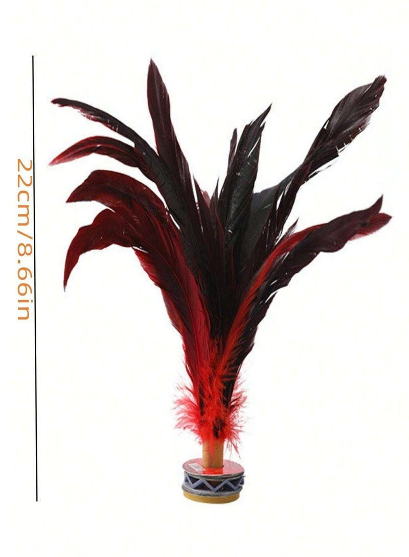Generic Shuttlecock Ball,Feather Shuttlecock, 1pcs Feather Jianzi Foot Kick Hand Wheel Fancy Feather Fitness - Image 5