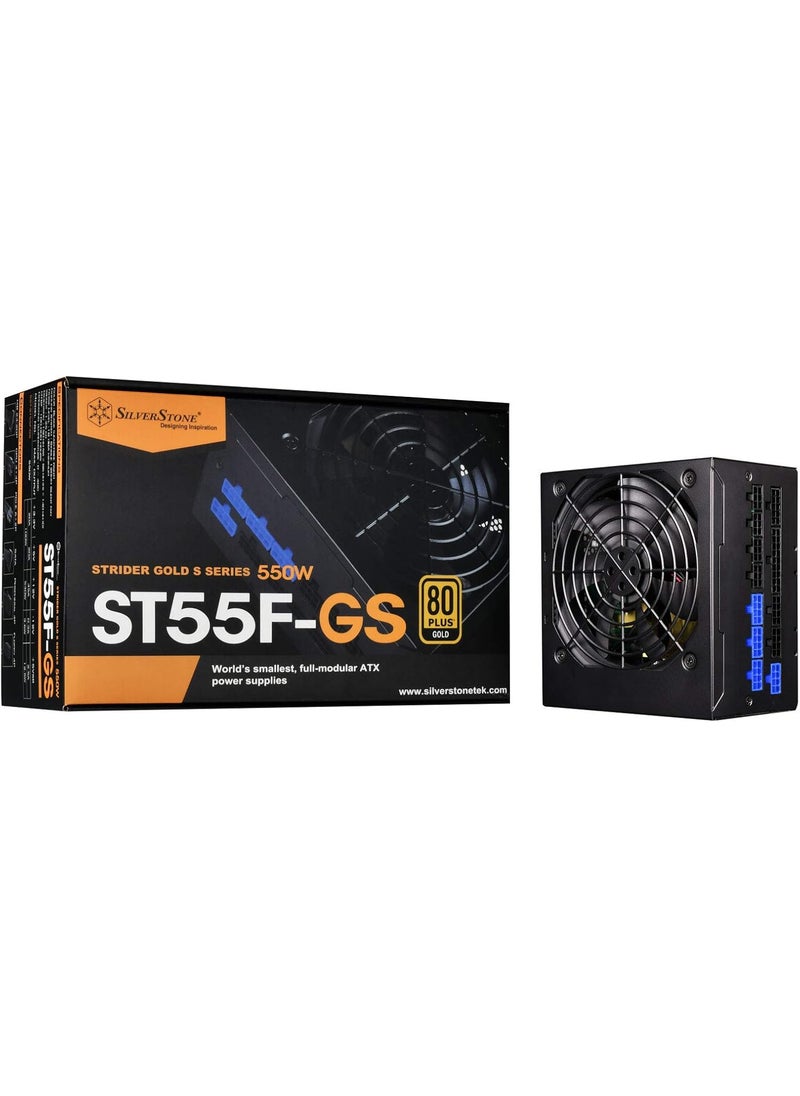 SilverStone SilverStone Technology 550W Computer Power Supply PSU Fully Modular with 80 Plus Gold  140mm Design Power Supply SSTST55FGS  - Image 2