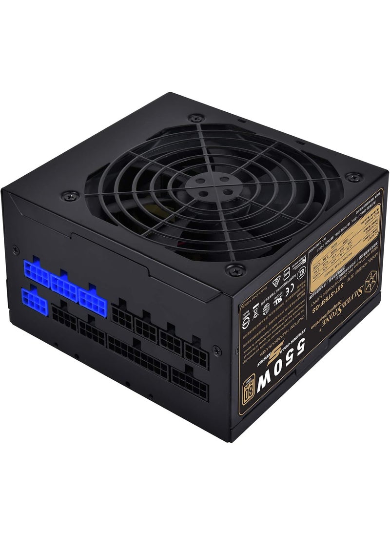 SilverStone SilverStone Technology 550W Computer Power Supply PSU Fully Modular with 80 Plus Gold  140mm Design Power Supply SSTST55FGS  - Image 4