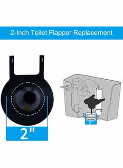 SYOSI 3 Pcs Toilet Flapper Replacement Universal Flapper and Chain with Float 2-Inch Flush Valves Water Saving High Performance Easy to Install  - Image 2