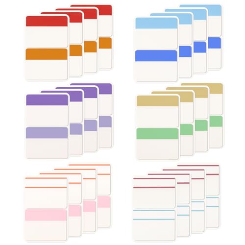 KICNIC Sticky Tabs 480 Pcs 2Inch, Pastel Book Tabs, Adhesive BOPP Page Tabs, Transparent Annotation Labels, Tabs for Notebooks, Small Markers for School, College, Office (12 Colors) - Image 1