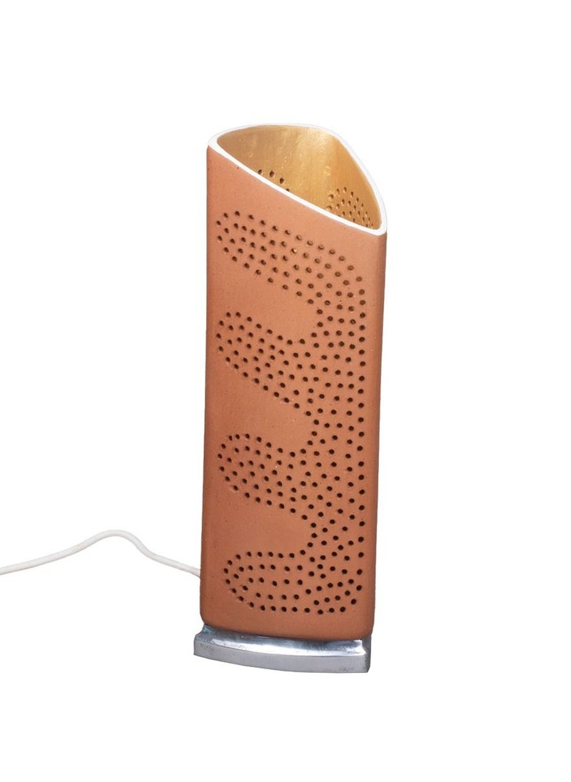 N & H Handcrafted Terracotta Trigo Table Lamp  - Image 4