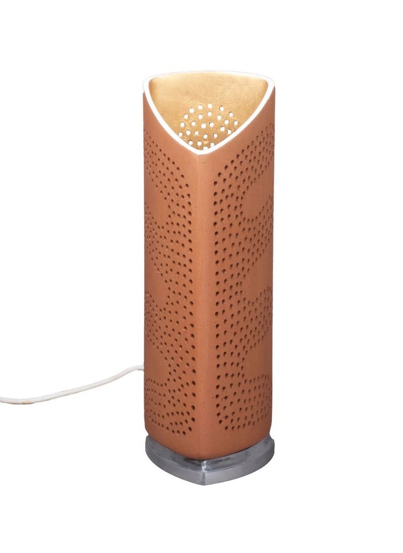 N & H Handcrafted Terracotta Trigo Table Lamp  - Image 5