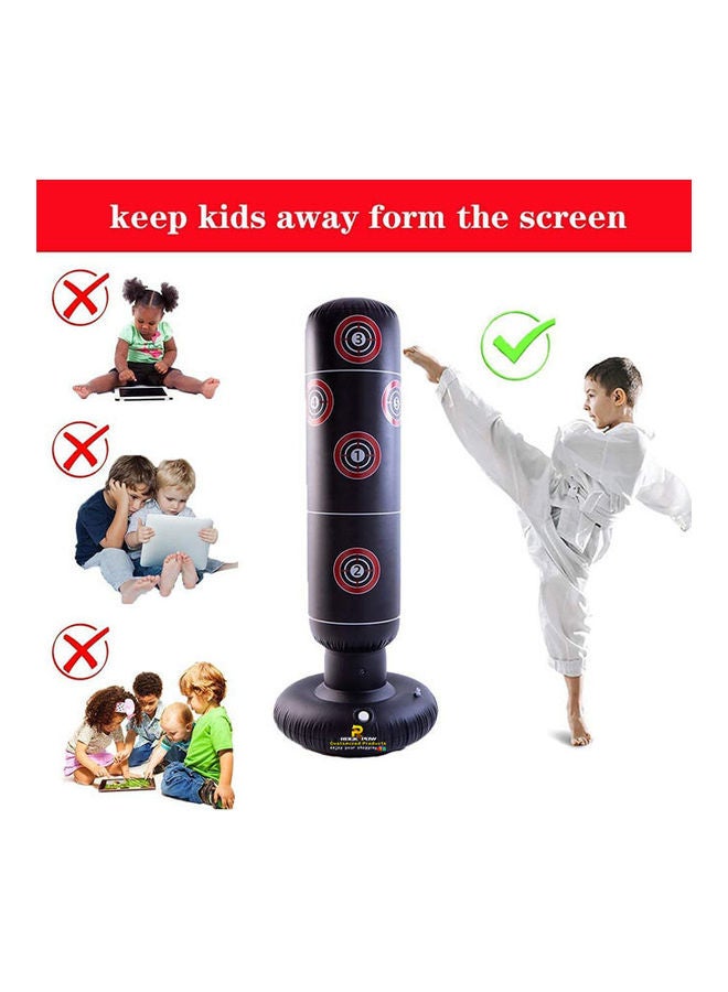 Rock Pow Inflatable Boxing Training Bag – Freestanding Punching Bag for Kids & Adults, 160x62cm 640grams - Image 3