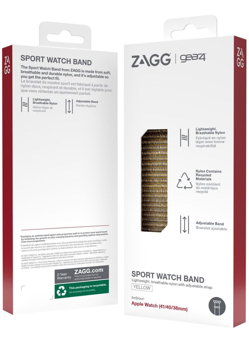 Sport Apple Watch Series 8/7 (41mm), Series 6/SE/5/4 (40mm) and Series 3/2/1 (38mm) Band - Yellow