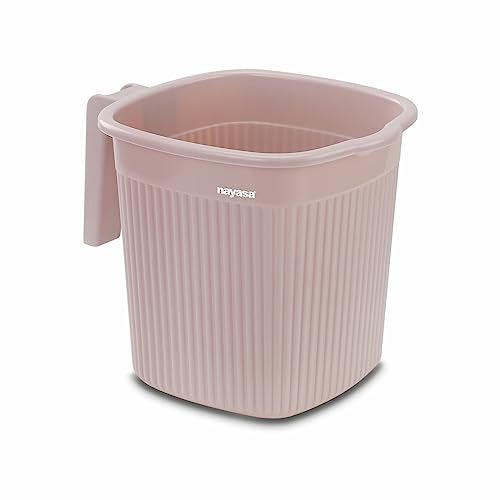 Nayasa Rimmy Strong Plastic Bucket and Mug Set (2pc Set)| Bathroom Set | (Light Brown, 25 Liter Bucket, 1.5ltr Mug) - Image 3