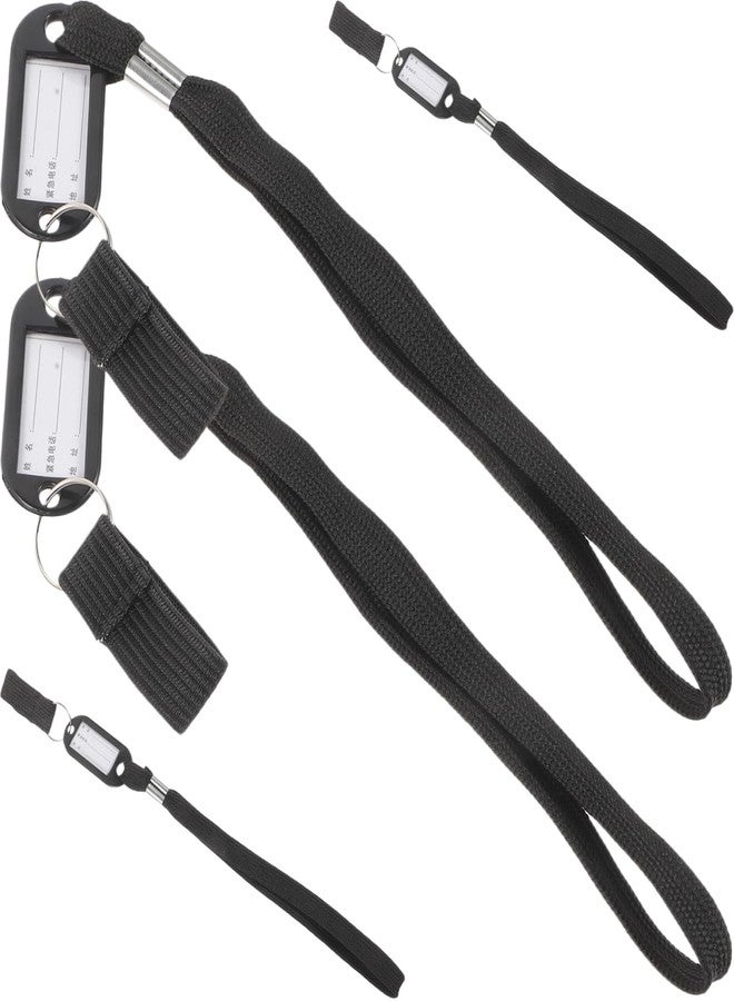Hemoton Adjustable Cane Wrist Strap with Name Tag for Walking Canes Lightweight Comfortable Anti-Lost Lanyard for Seniors Outdoor Mobility Aid 11X0.78 Inches - Image 1