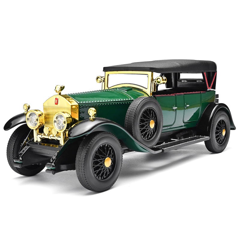 RZAPE Model Car Kits Adults and Boys 124 Diecast Cars Phantom Generation Vintage Car CollectiblesDie Cast Metal Pull Back Cars with Lights and SoundsToy Cars for Boys Age 312Green - Image 3
