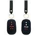 QKWL Key Fob Cover Car Keychain Key Fob Protector Compatible with Honda Civic Accord CRV HRV Pilot Sport Si EX EXL Touring 20222026 2 Pcs BlackBlack Red - Image 2