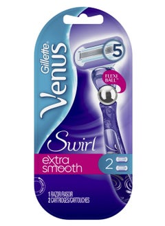Gillette Venus Extra Smooth Swirl Women's Razor - 1 Handle + 1 Refill  - Image 1