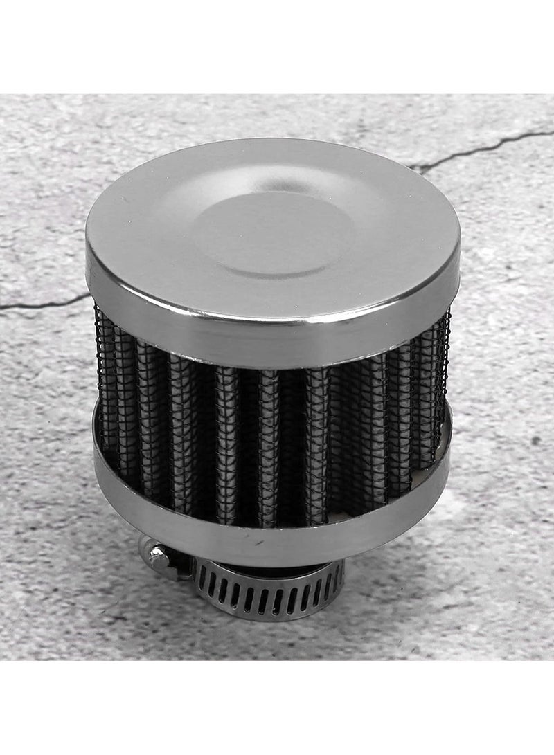 WINCA Air Filter 12mm/ 0.47″ Mini Air Intake Filter Vent Crankcase Breather Universal Car Accessory Air Intake Breather (Silver) - Image 5