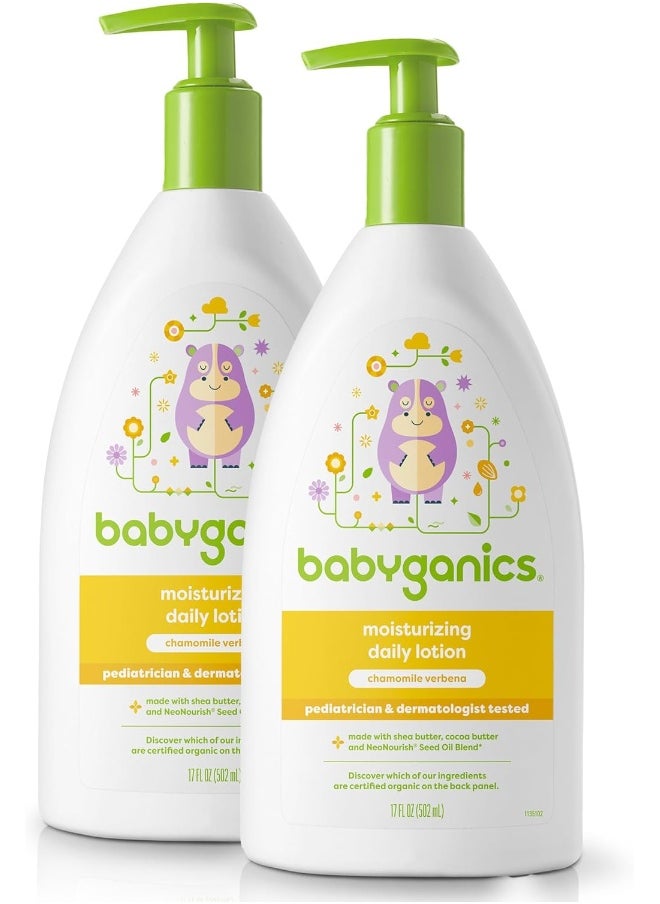 Babyganics Babyganics Daily Lotion, Chamomile Verbena, Packaging May Vary, 17 Fl Oz (Pack of 2)  - Image 1