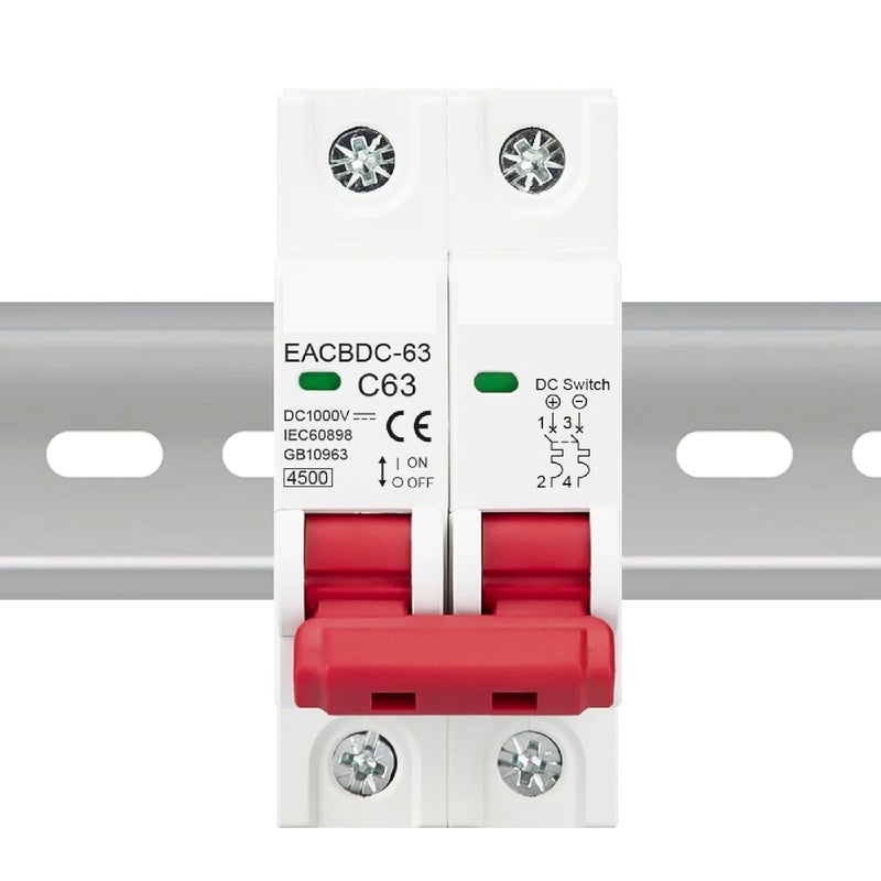 25A Solar Circuit Breaker 2P DC 1000V Photovoltaic MCB PV Switch Overload Protection - Image 3