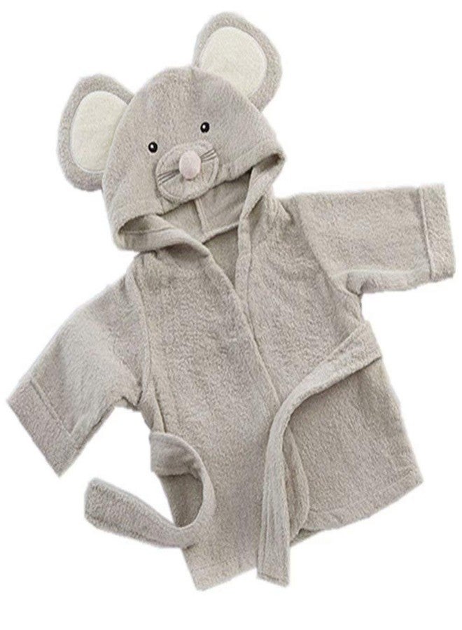 SZCQ روب استحمام للأطفال الرضع، روب استحمام للأطفال بغطاء رأس، مناشف استحمام للبنات، روب استحمام للأطفال الخدج، منشفة أطفال حديثي الولادة، تيري، من 0 إلى 18 شهرًا (رمادي، صغير) - Image 4