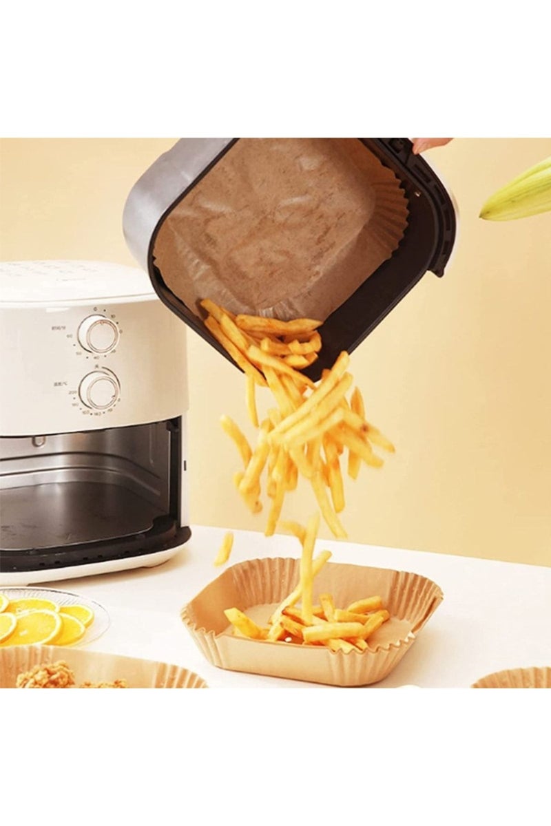 Rahalife Air fryer Pad paper NonStick Parchment Papers for AirFryer Disposable Air Fryer Paper Liner - 50sheets/box - Image 2