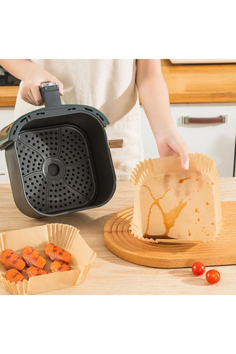 Rahalife Air fryer Pad paper NonStick Parchment Papers for AirFryer Disposable Air Fryer Paper Liner - 50sheets/box - Image 4