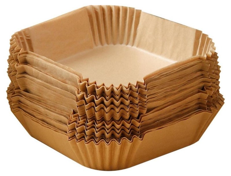 Rahalife ورق بطانة المقلاة الهوائية من رحالايف، ورق زبدة غير لاصق للمقلاة الهوائية، بطانة ورقية للمقلاة الهوائية يمكن التخلص منها - 50 ورقة/صندوق - Image 1